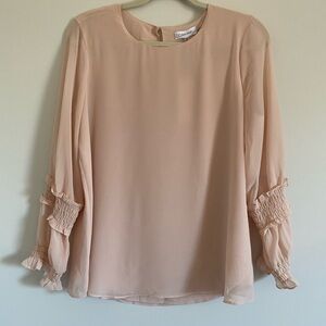 Calvin Klein Ruffle Sleeve Blouse